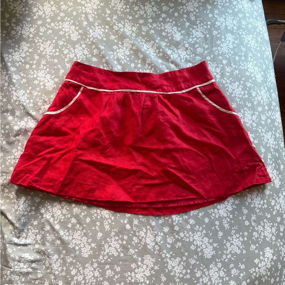 Forever 21 Athletic Red Skater Mini Skirt